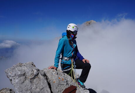 Blick zurück auf das Hohe Dirndl am Dachstein